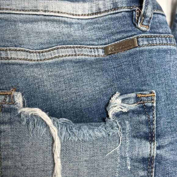 KanCan Nala Mid Rise Ankle Skinny Jeans Women’s Distressed Frayed Hem - Picture 8 of 8